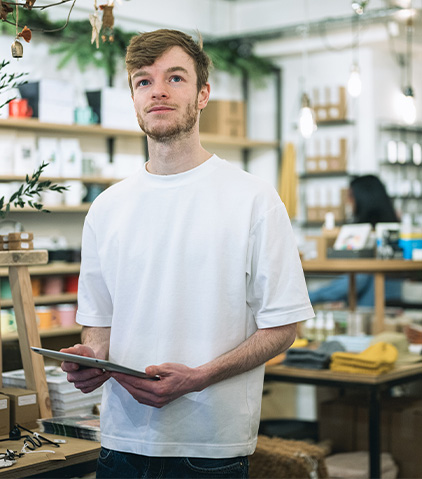 A man shopping